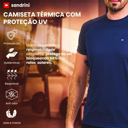 Kit 4 Camiseta Dry-fit Sandrini Masculina - Imagem 7