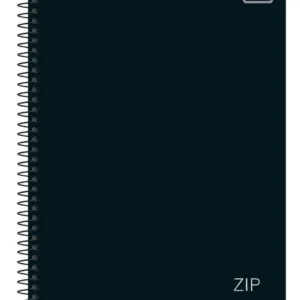Caderno Universitário 10 Matérias Zip Preto Tilibra Escolar
