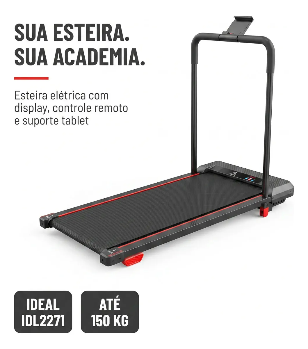 Esteira Ergométrica Elétrica Dobrável com Controle Remoto - Imagem 3