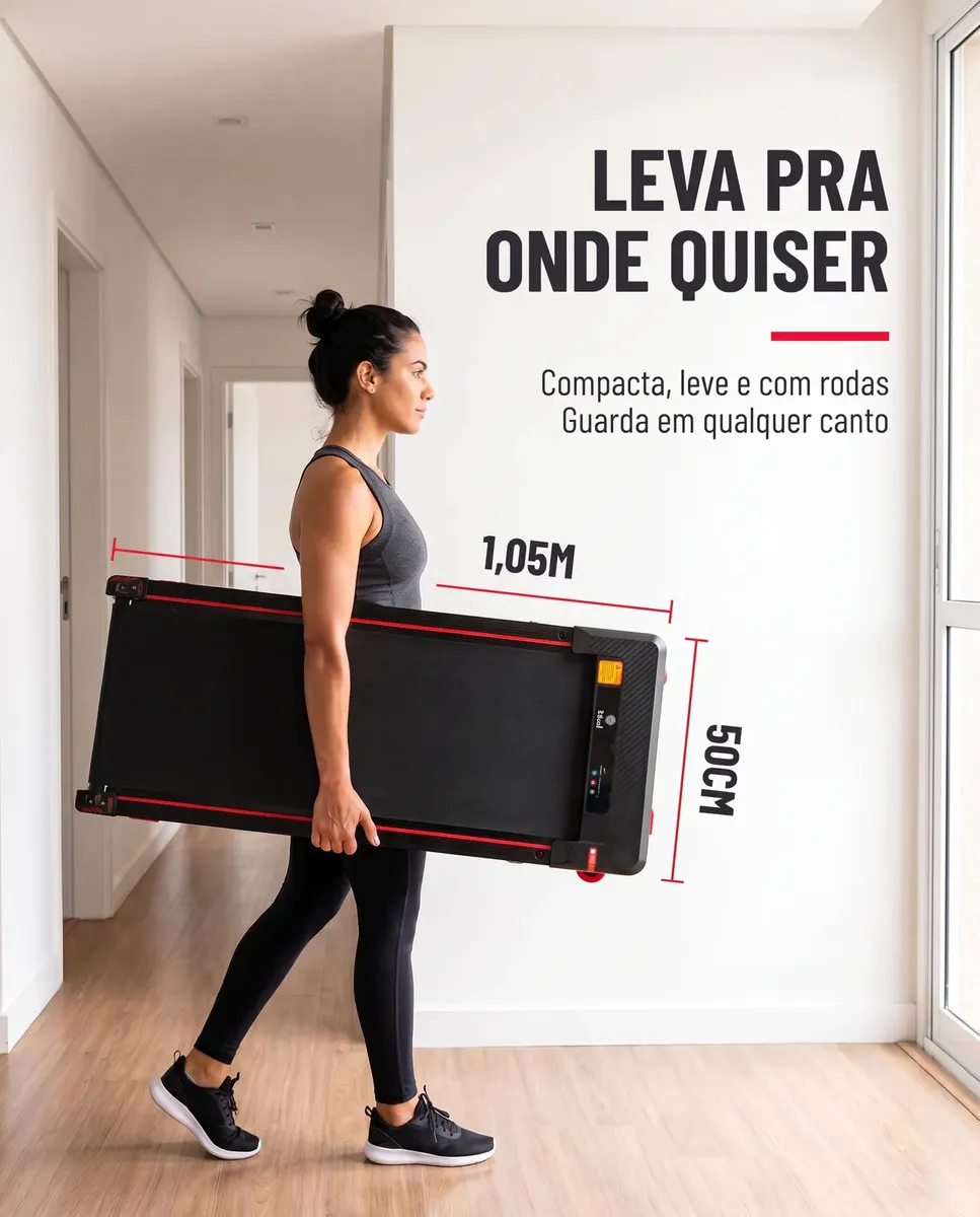 Esteira Ergométrica Elétrica Dobrável com Controle Remoto - Imagem 4