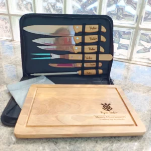 Kit Churrasco Personalizado 8 Peças com Nome + Maleta
