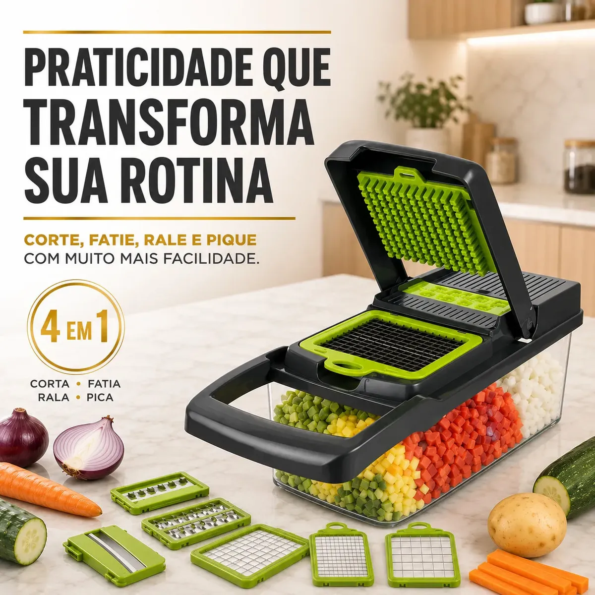 Ralador Cortador 16 em 1 com Múltiplos Acessórios - Imagem 3