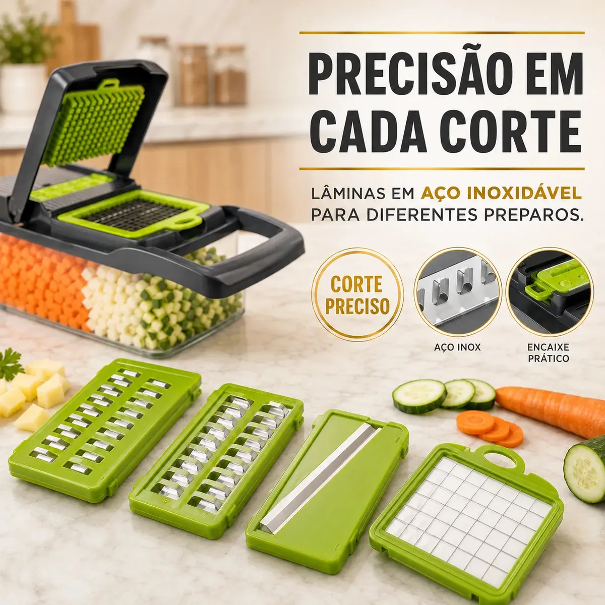 Ralador Cortador 16 em 1 com Múltiplos Acessórios - Imagem 6