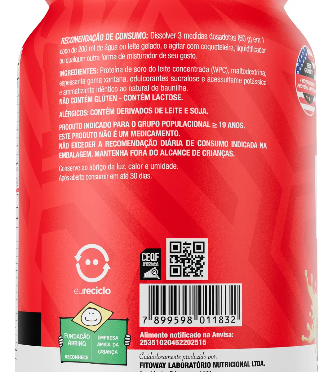 Whey Protein Ultra Pote 900g Sabor Baunilha - Imagem 4